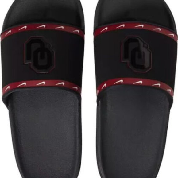 NIKE Oklahoma Sooners Offcourt Slide Sandals Black - Crimson VARIOUS SIZES NWT - Picture 2 of 5